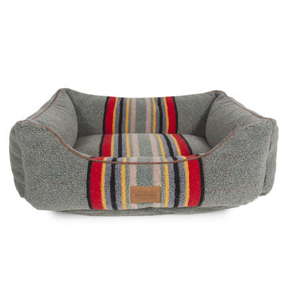 Pendleton Vintage Camp Kuddler | Berber Bolster Dog Bed with Recycled Fill & Washable Cover