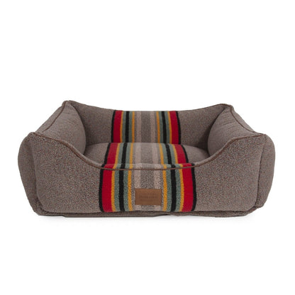 Pendleton Vintage Camp Kuddler | Berber Bolster Dog Bed with Recycled Fill & Washable Cover