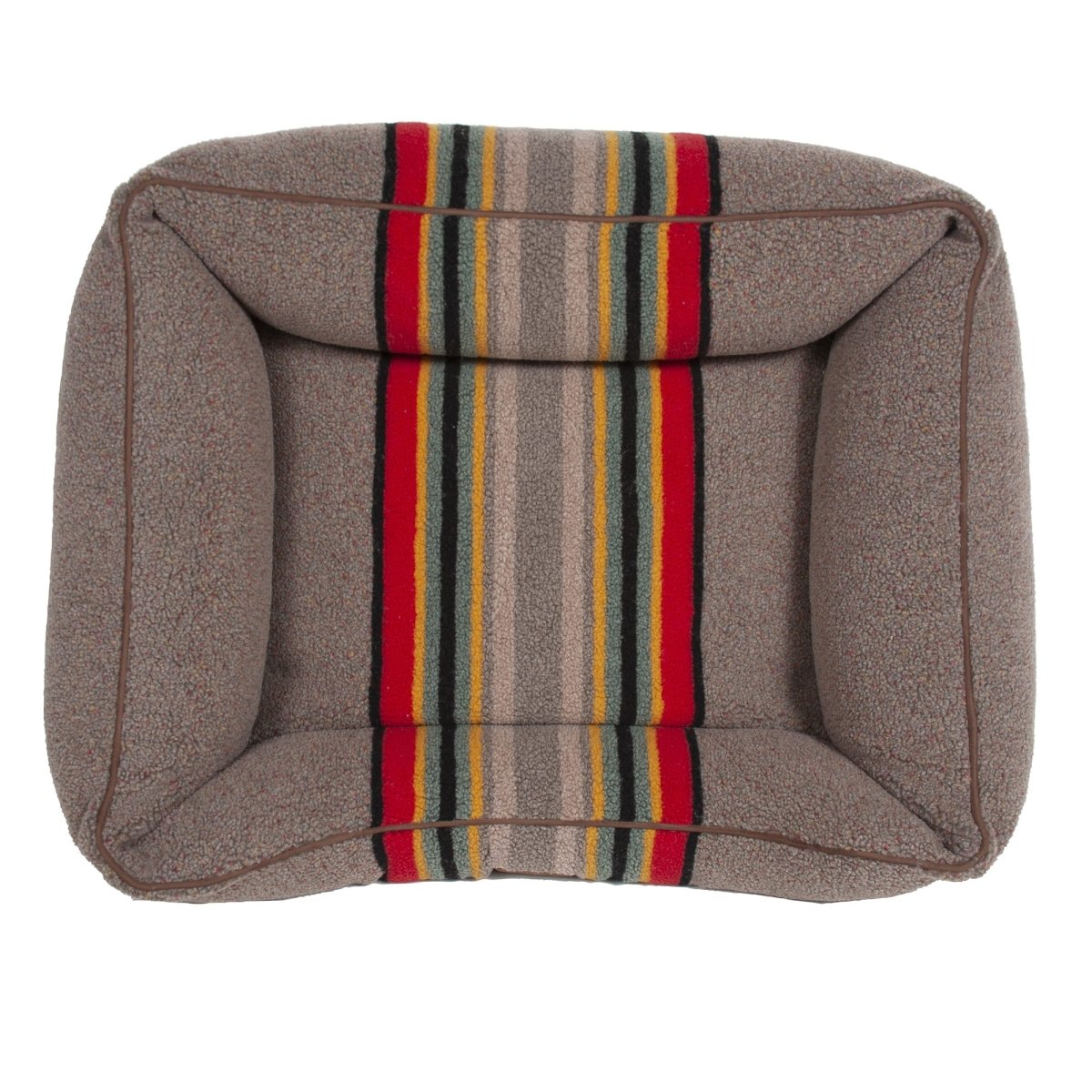 Pendleton Vintage Camp Kuddler | Berber Bolster Dog Bed with Recycled Fill & Washable Cover