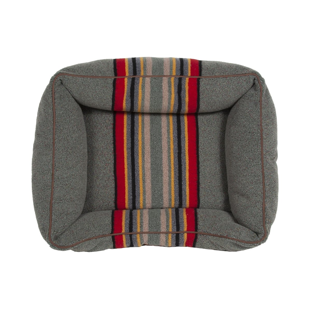 Pendleton Vintage Camp Kuddler | Berber Bolster Dog Bed with Recycled Fill & Washable Cover