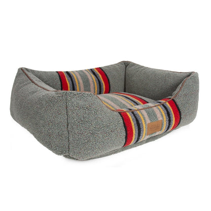 Pendleton Vintage Camp Kuddler | Berber Bolster Dog Bed with Recycled Fill & Washable Cover