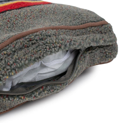Pendleton Vintage Camp Pet Napper | Berber Dog Bed with Recycled Fill or Memory Foam & Removable Cover