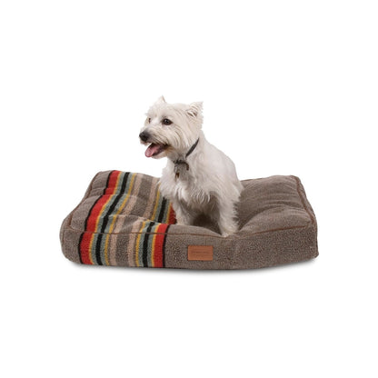 Pendleton Vintage Camp Pet Napper | Berber Dog Bed with Recycled Fill or Memory Foam & Removable Cover