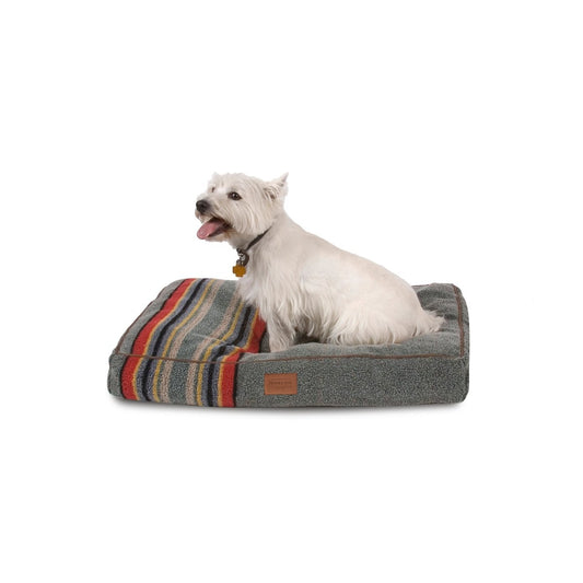 Pendleton Vintage Camp Pet Napper | Berber Dog Bed with Recycled Fill or Memory Foam & Removable Cover