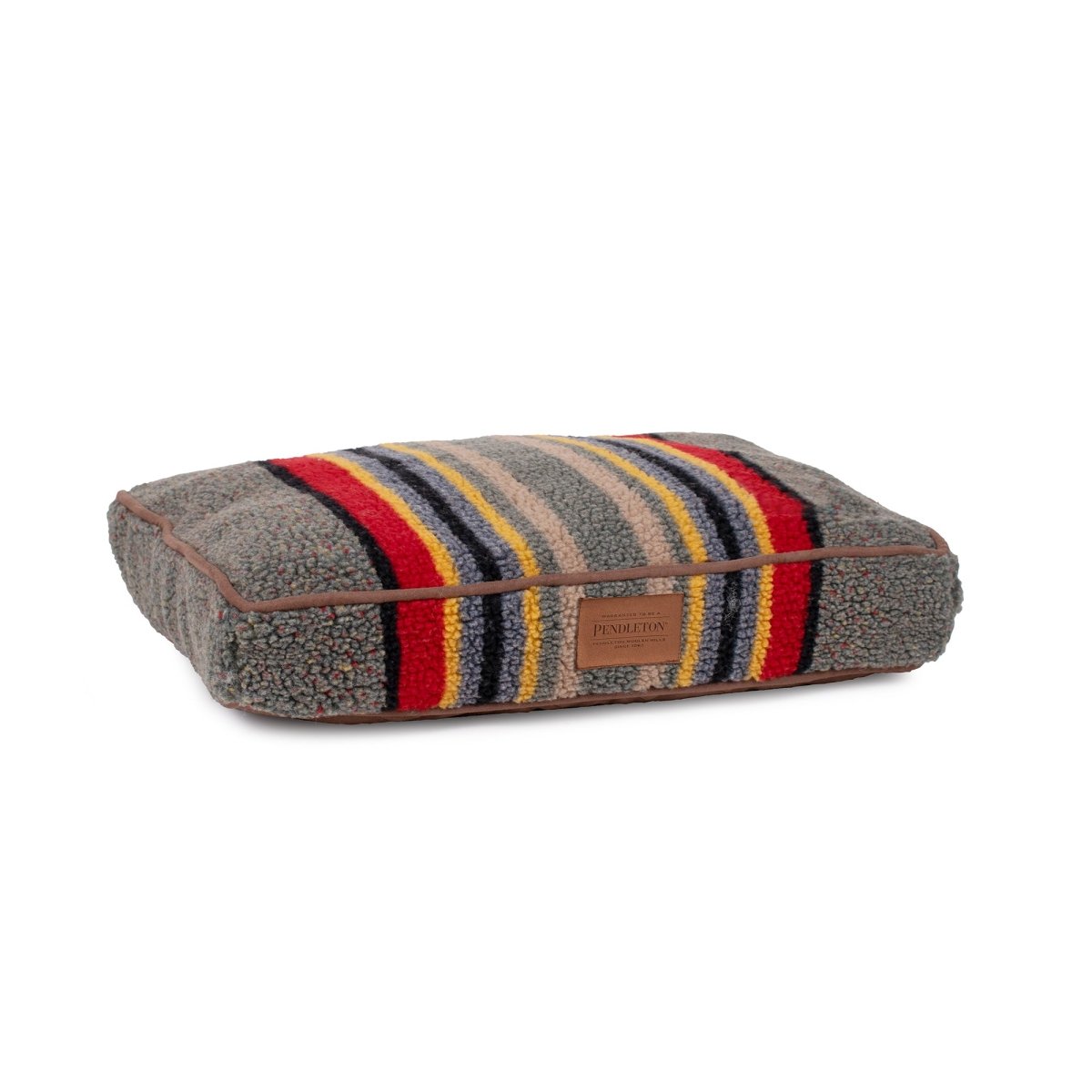 Pendleton Vintage Camp Pet Napper | Berber Dog Bed with Recycled Fill or Memory Foam & Removable Cover