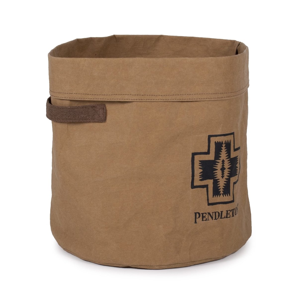 Pendleton Washable Paper Toy Bucket | Eco-Friendly Leather-Like Storage Bin with Harding Pattern