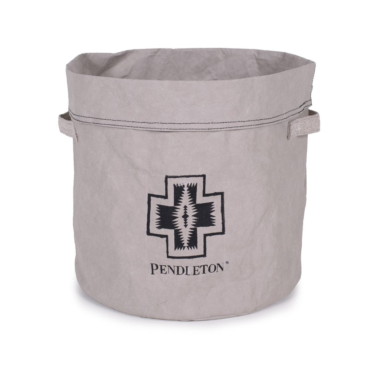 Pendleton Washable Paper Toy Bucket | Eco-Friendly Leather-Like Storage Bin with Harding Pattern