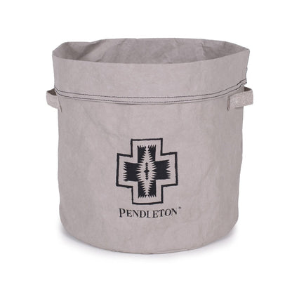 Pendleton Washable Paper Toy Bucket | Eco-Friendly Leather-Like Storage Bin with Harding Pattern