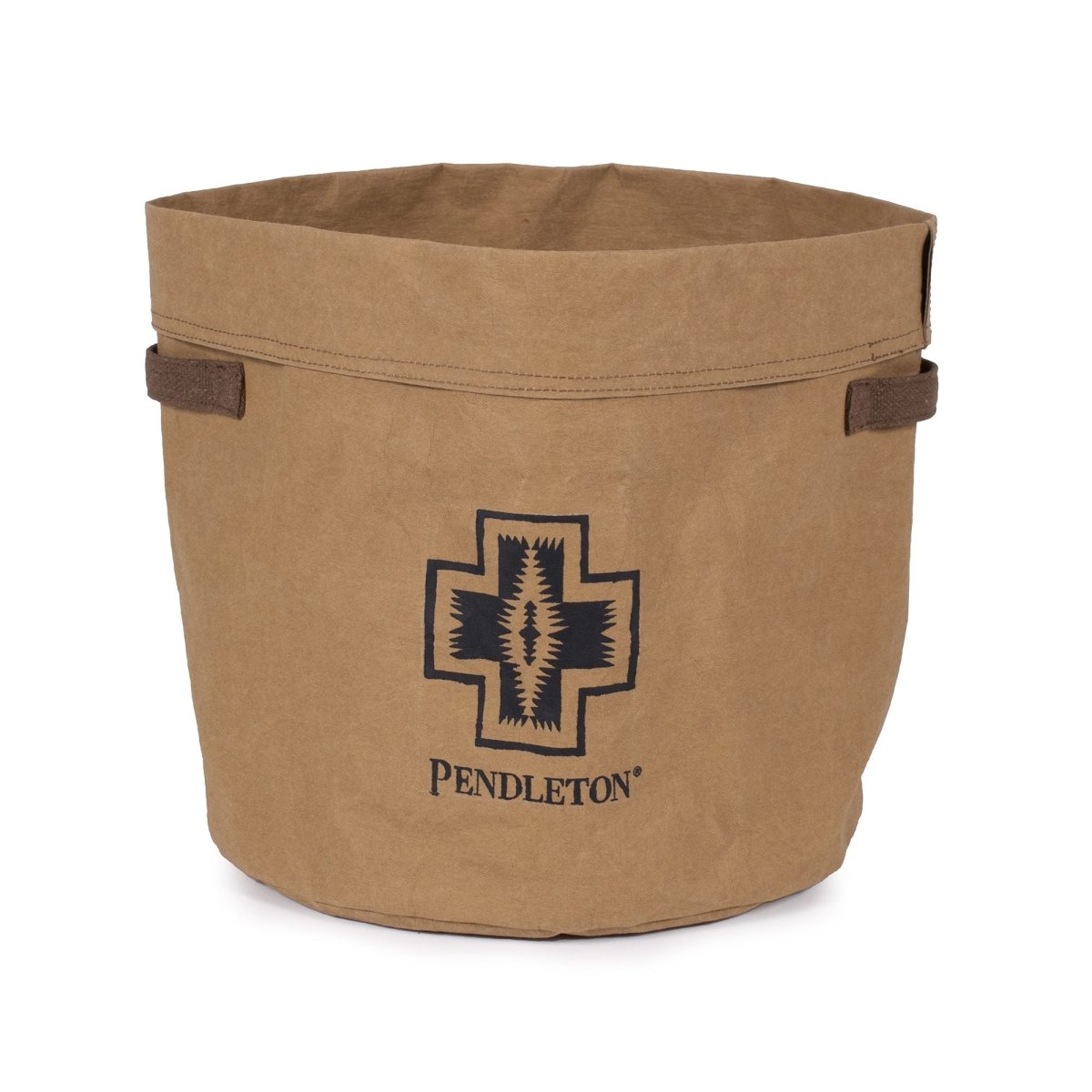 Pendleton Washable Paper Toy Bucket | Eco-Friendly Leather-Like Storage Bin with Harding Pattern