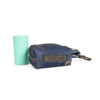 Pendleton Waste Bag Holder | Zippered Dispenser with Brass Clip & Grommet — Includes Biodegradable Bags