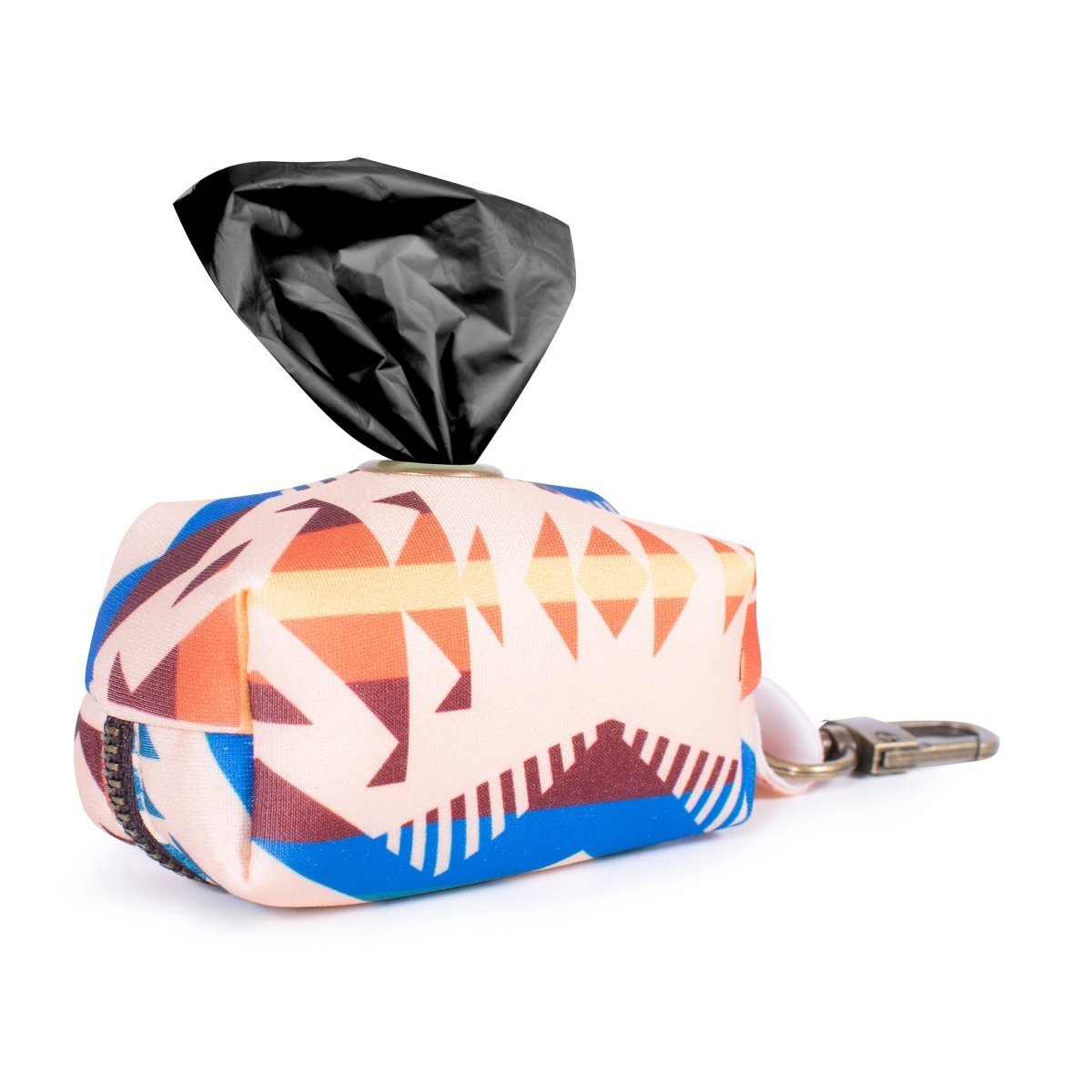 Pendleton Waste Bag Holder | Zippered Dispenser with Brass Clip & Grommet — Includes Biodegradable Bags