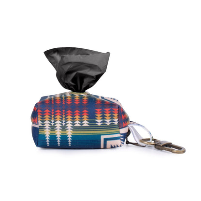 Pendleton Waste Bag Holder | Zippered Dispenser with Brass Clip & Grommet — Includes Biodegradable Bags