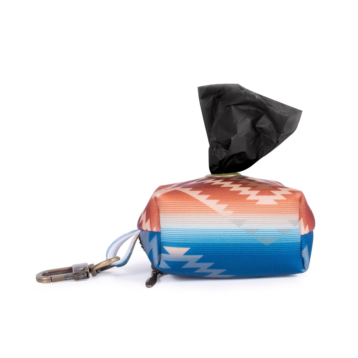 Pendleton Waste Bag Holder | Zippered Dispenser with Brass Clip & Grommet — Includes Biodegradable Bags