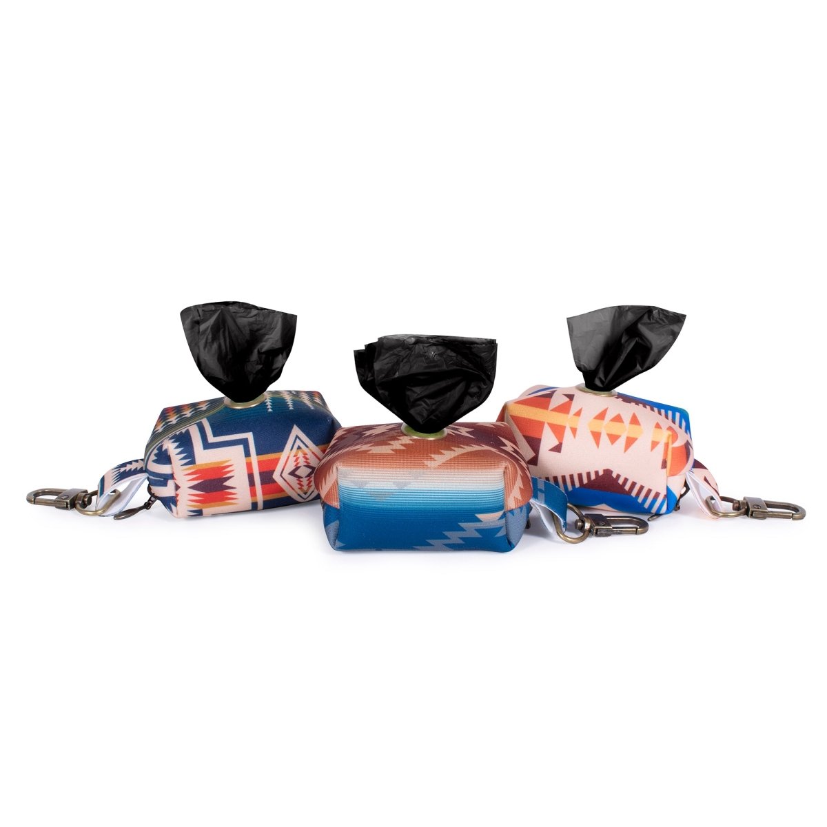 Pendleton Waste Bag Holder | Zippered Dispenser with Brass Clip & Grommet — Includes Biodegradable Bags