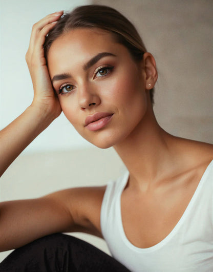 14K Gold Paw Print Stud Earrings with Screw Backs