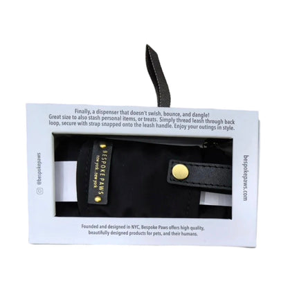 Pawsh Pouch Dangle-Free Dog Waste Bag Dispenser – Black | Chic No-Swing Poop Bag Holder