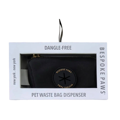 Pawsh Pouch Dangle-Free Dog Waste Bag Dispenser – Black | Chic No-Swing Poop Bag Holder