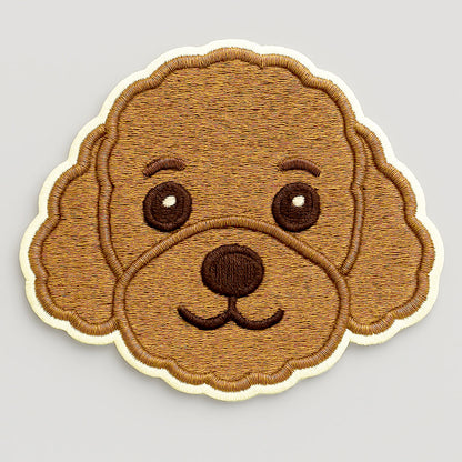 Nooee Pet Dog Breed Face Patch – Set of 9 Embroidered Self-Adhesive Dog Face Designs, Peel-and-Stick, Reusable on Felt or Fabric, Fits Nooee Pet Teepees & Mats, 2–2.5” Wide