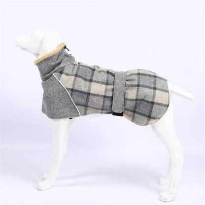 Plaid Hunting Lodge Large Dog Coat – Thermal Windproof Fleece-Lined Winter Jacket for Medium & Large Dogs | Posh Dog Life