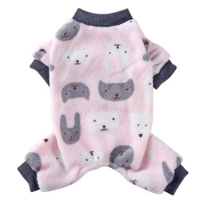 Cat’s Meow Onesie Dog PJs – Soft Pink Pajamas for Small & Medium Dogs (S–XL)