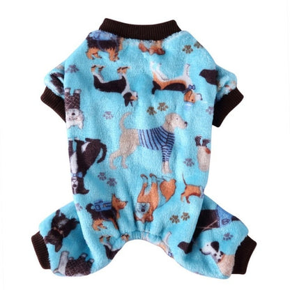 Doggy-Love Onesie Dog Pajamas – Soft Cozy Winter PJs for Small & Medium Dogs (S–XL)