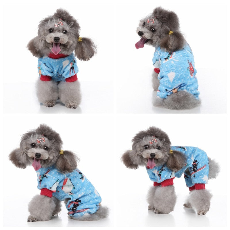 Doggy-Love Onesie Dog Pajamas – Soft Cozy Winter PJs for Small & Medium Dogs (S–XL)