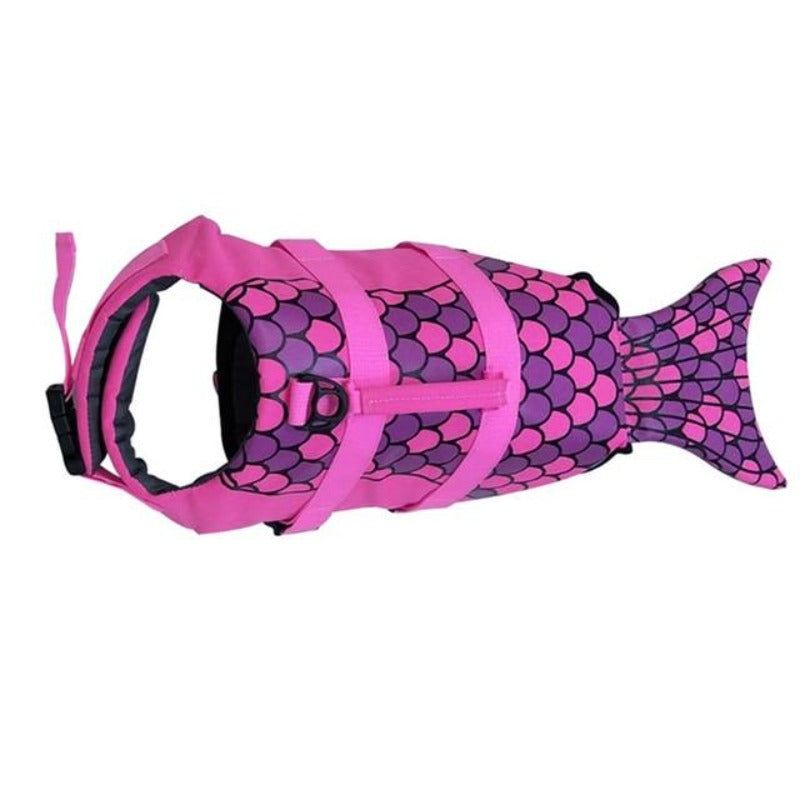 Pink Mermaid Dog Life Jacket | Durable, Buoyant & Adjustable – XS-XL for All Breeds