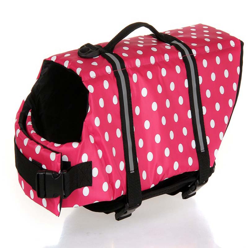 Polka Dot Dog Life Jacket | Waterproof Safety Vest – Adjustable Buoyant Design, XXS–2XL