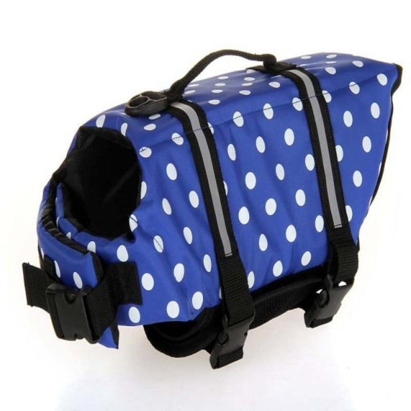 Polka Dot Dog Life Jacket | Waterproof Safety Vest – Adjustable Buoyant Design, XXS–2XL