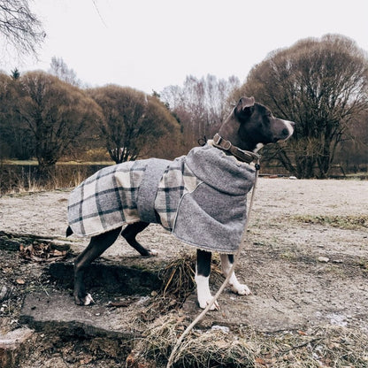 Plaid Hunting Lodge Large Dog Coat – Thermal Windproof Fleece-Lined Winter Jacket for Medium & Large Dogs | Posh Dog Life
