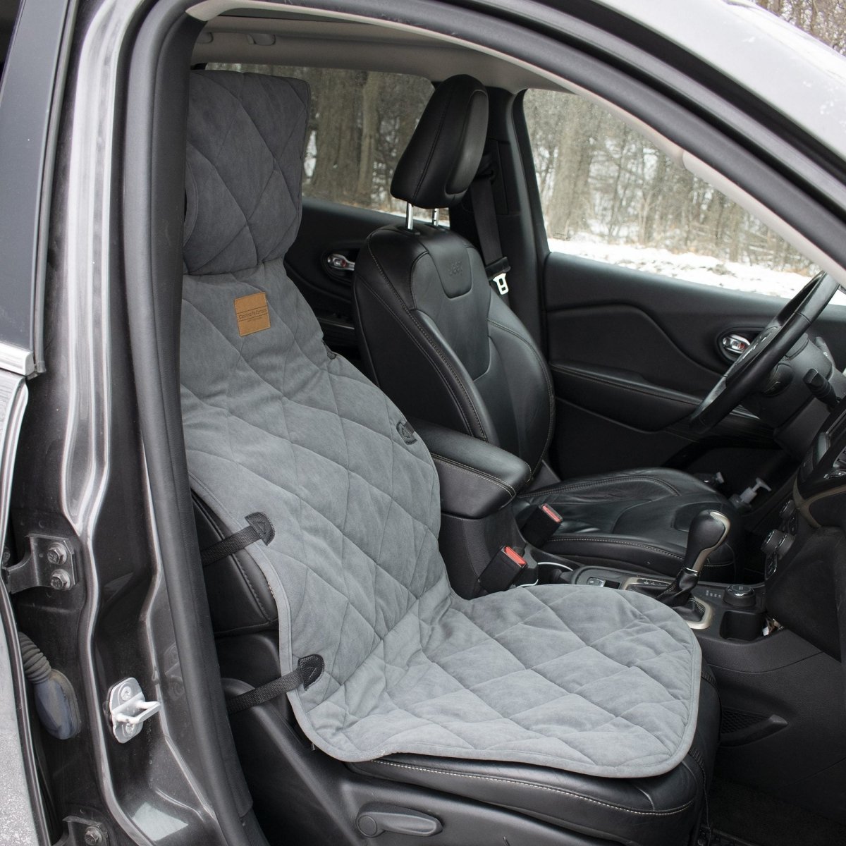 Protective Microfiber Car Bucket Seat Cover | Quilted, Machine-Washable Pet Seat Protector for Most Vehicles
