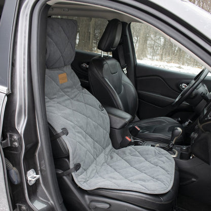 Protective Microfiber Car Bucket Seat Cover | Quilted, Machine-Washable Pet Seat Protector for Most Vehicles