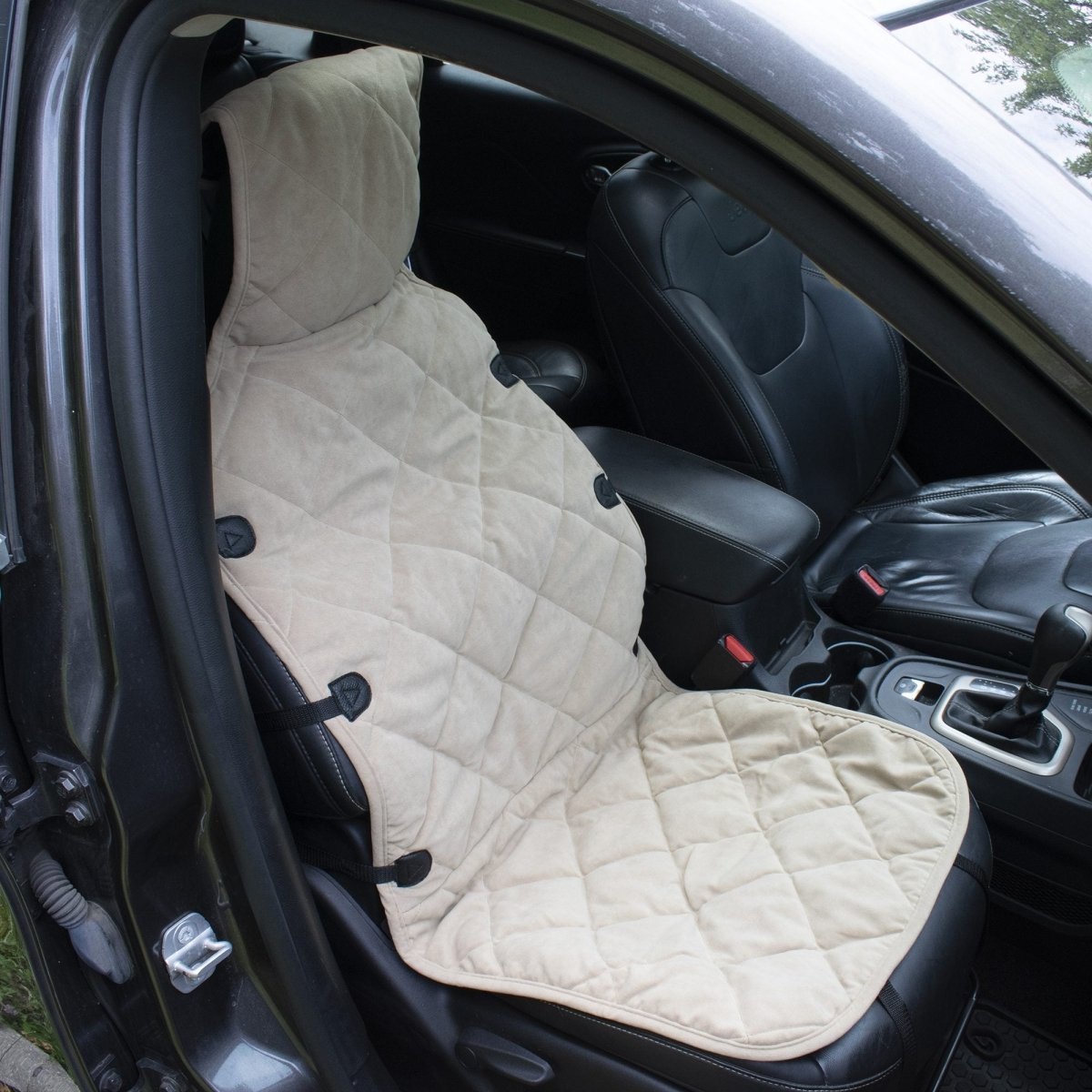 Protective Microfiber Car Bucket Seat Cover | Quilted, Machine-Washable Pet Seat Protector for Most Vehicles