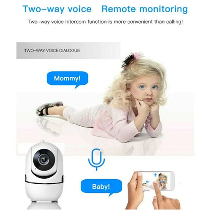 1080P WiFi Indoor Security Camera with Night Vision, Motion Alerts & Two-Way Audio