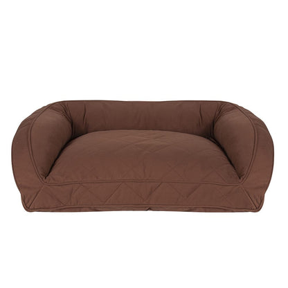 Quilted Microfiber Bolster Dog Bed | Washable Tailored Cover with Recycled MemoryFiber™ or Orthopedic Foam Inserts