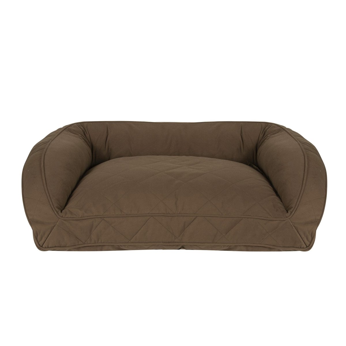 Quilted Microfiber Bolster Dog Bed | Washable Tailored Cover with Recycled MemoryFiber™ or Orthopedic Foam Inserts