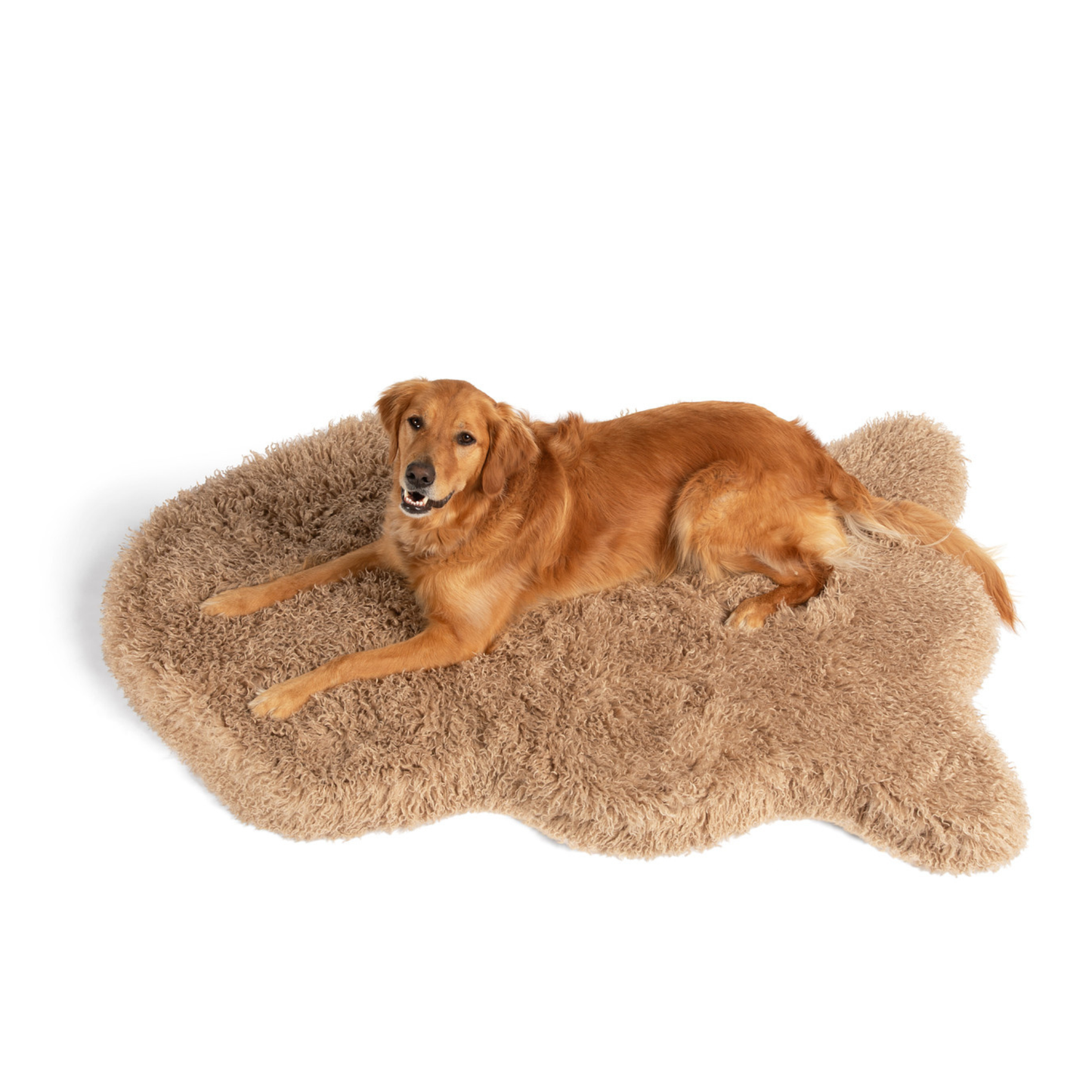 PupRug® Luxe Faux Fur Orthopedic Dog Bed -  Plush Sheep Tan