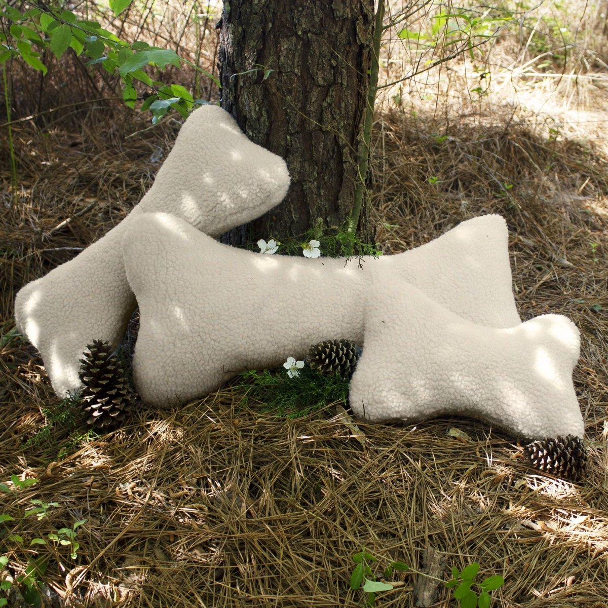 Sherpa Bone Pillow | Plush Fleece Dog Toy in Multiple Sizes — Machine Washable & Personalizable