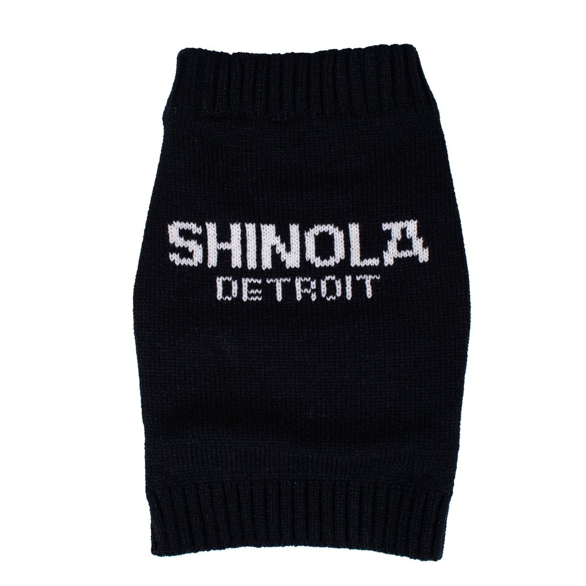 Shinola Brand Logo Knitted Pet Sweater | Cozy Pullover Acrylic Dog Sweater — Machine Washable
