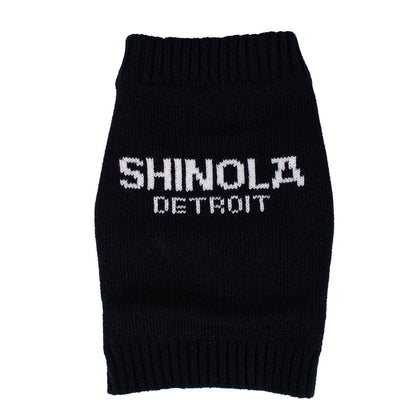 Shinola Brand Logo Knitted Pet Sweater | Cozy Pullover Acrylic Dog Sweater — Machine Washable