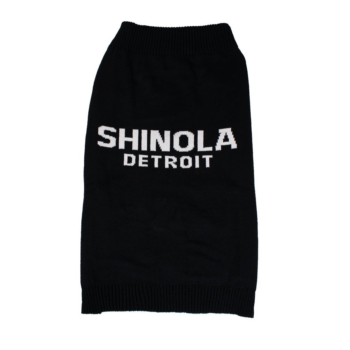 Shinola Brand Logo Knitted Pet Sweater | Cozy Pullover Acrylic Dog Sweater — Machine Washable