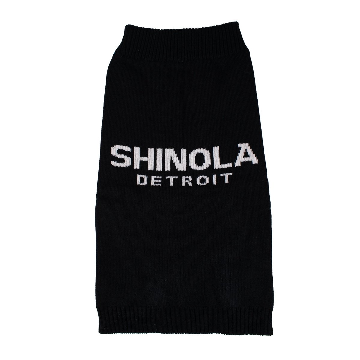 Shinola Brand Logo Knitted Pet Sweater | Cozy Pullover Acrylic Dog Sweater — Machine Washable