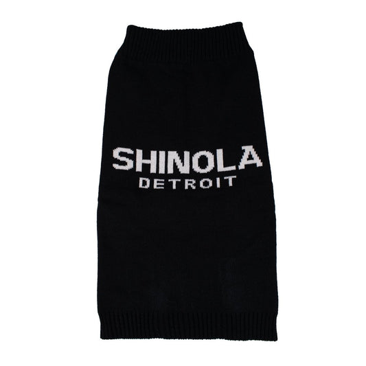 Shinola Brand Logo Knitted Pet Sweater | Cozy Pullover Acrylic Dog Sweater — Machine Washable
