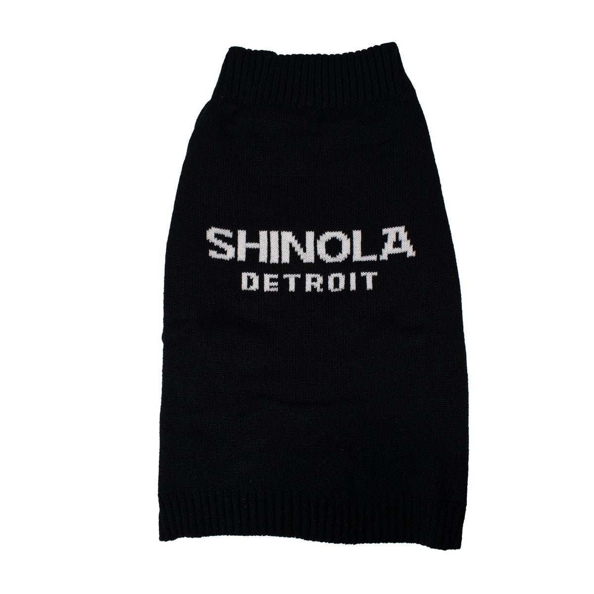 Shinola Brand Logo Knitted Pet Sweater | Cozy Pullover Acrylic Dog Sweater — Machine Washable