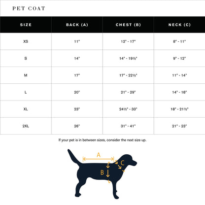 Shinola Brand Stripe Berber Dog Coat – Oatmeal | Warm Adjustable Shearling Dog Jacket with Leash Slot