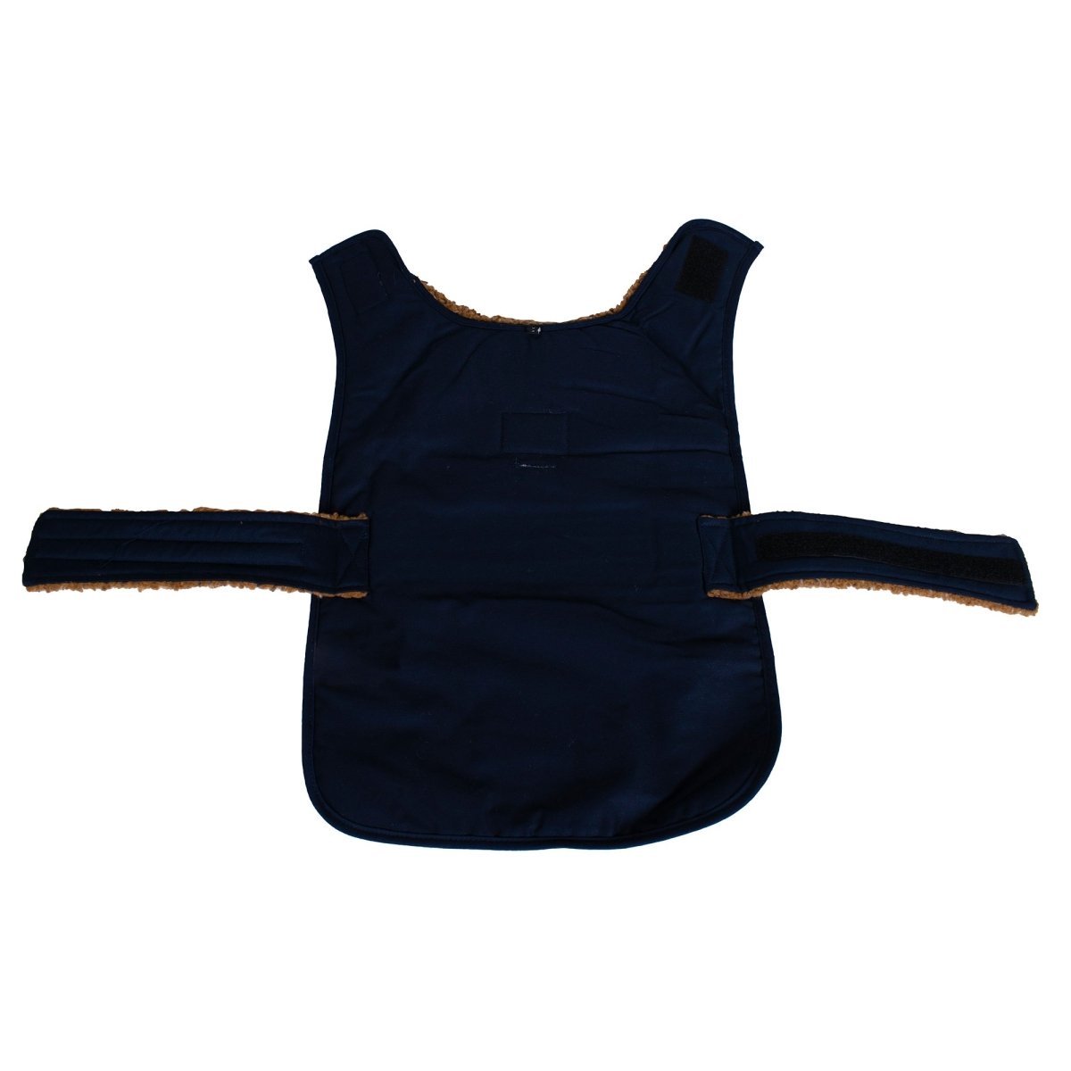 Shinola Brand Stripe Berber Dog Coat – Rust | Warm Shearling Dog Jacket with Adjustable Belt & Harness Slit (XS–2XL)