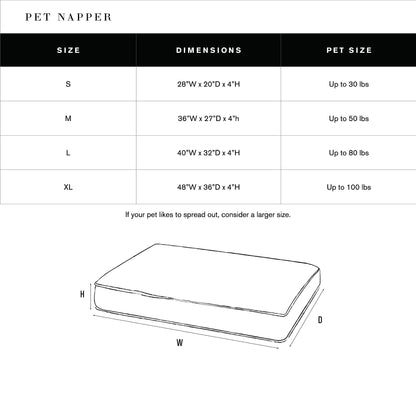 Shinola Brand Stripe Berber Napper Dog Bed | Plush Shearling Bed with Recycled Fill & Washable Cover