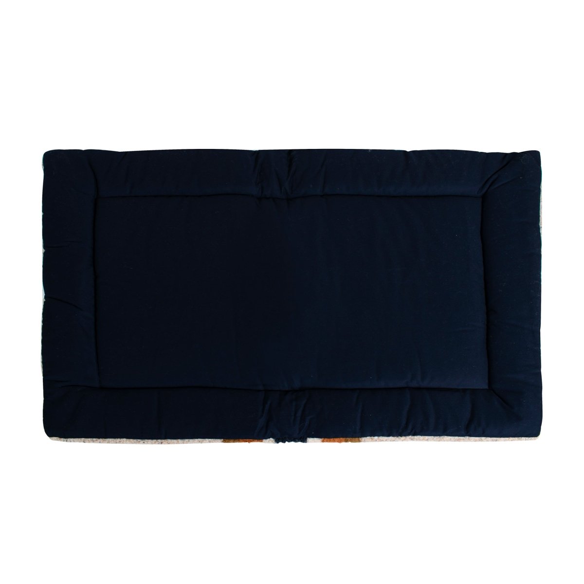 Shinola Brand Stripe Comfort Cushion Berber Dog Bed – Oatmeal | Reversible Plush Dog Mat with Recycled Fill