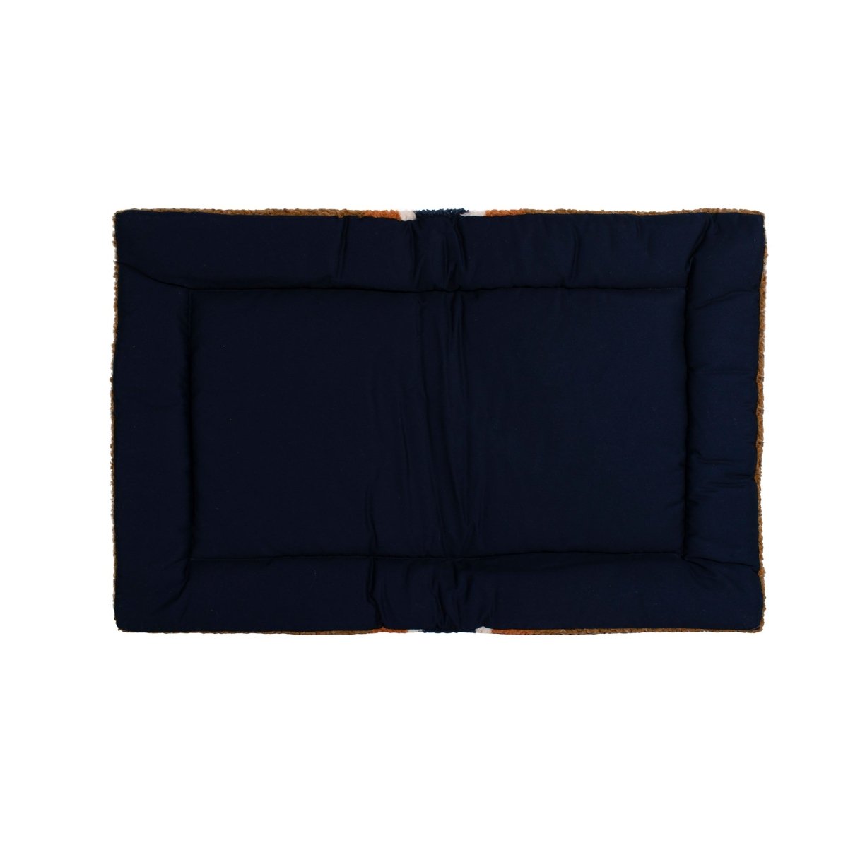 Shinola Brand Stripe Comfort Cushion Berber Dog Bed – Rust | Lightweight Washable Mat for Crates & Home