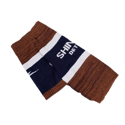 Shinola Brand Stripe Knitted Pet Sweater | Cozy Pullover Acrylic Dog Sweater — Machine Washable